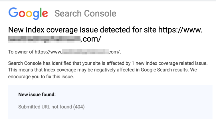 bericht over gebroken links van google search console